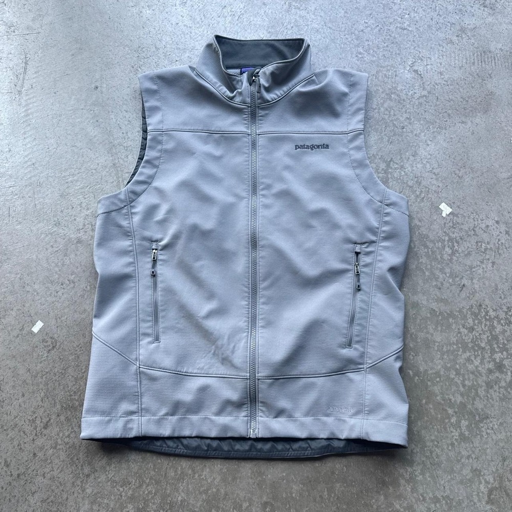 Patagonia Adze Polartec Windbloc Soft Shell Vest Men's Large Gray 83330 Outdoors
